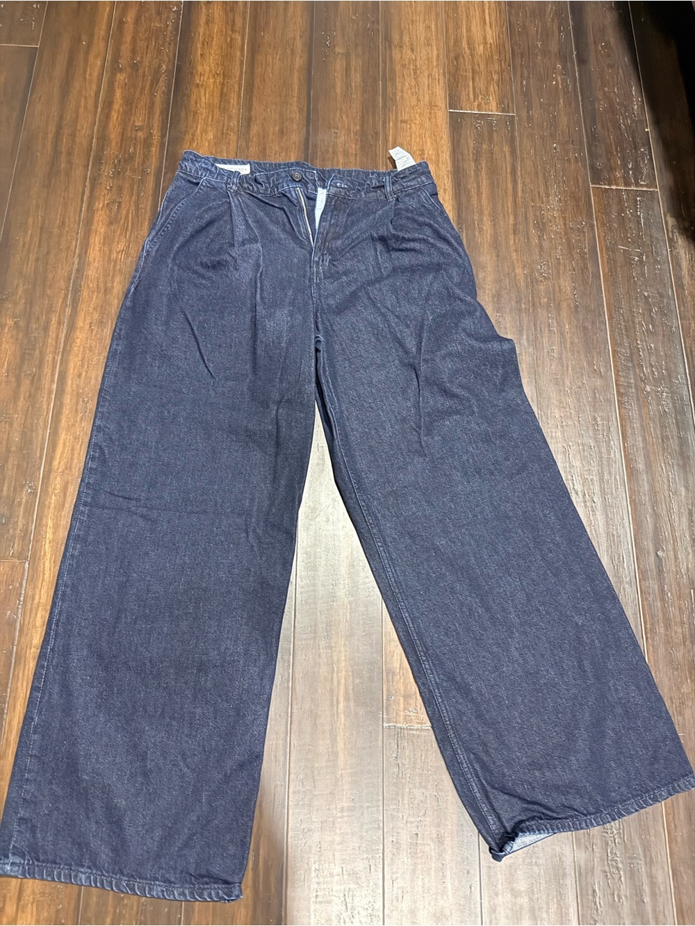 Woman’s Wide-Leg Jeans Pants - Dark Blue